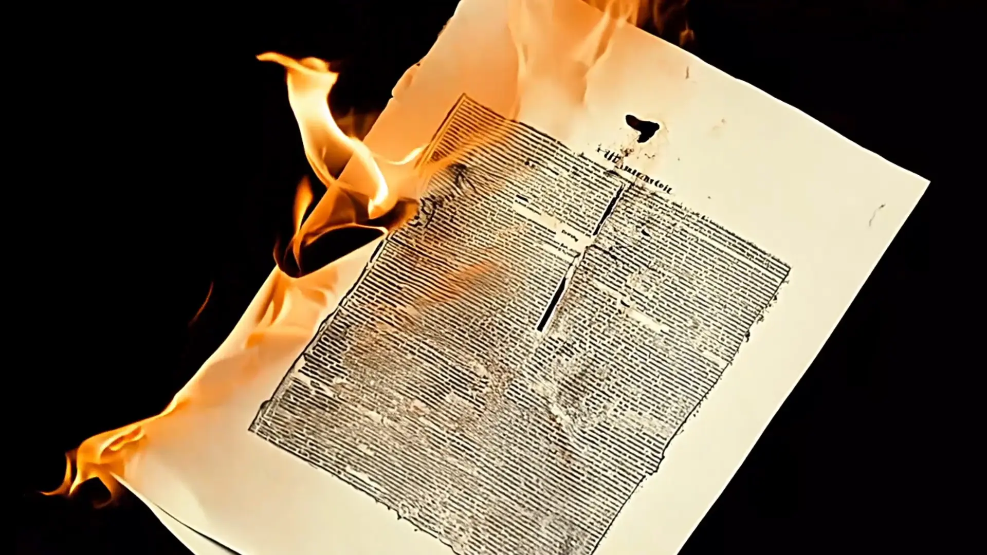 Flaming Page Destruction Background